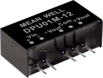 Mean Well DPU01L-12 DC / DC menič napätia, modul   42 mA 1 W Počet výstupov: 2 x