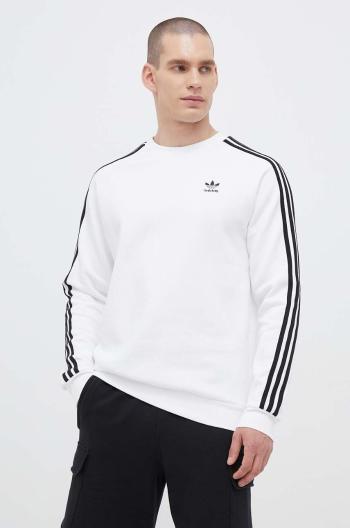 Mikina adidas Originals pánska, biela farba, s nášivkou