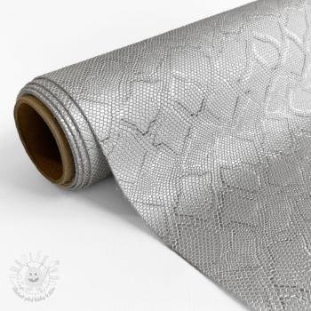 Umelá koža SNAKE blanc argent