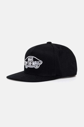 Detská bavlnená šiltovka Vans Classicans Snapback čierna farba, s nášivkou, VN000J4VBLK1