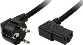 LogiLink napájací prepojovací kábel [1x uhlová zástrčka s ochranným kontaktom - 1x zástrčka C13] 2.00 m čierna