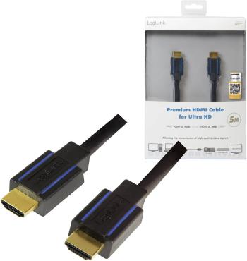LogiLink HDMI prepojovací kábel #####HDMI-A Stecker, #####HDMI-A Stecker 5.00 m čierna CHB006  #####HDMI-Kabel