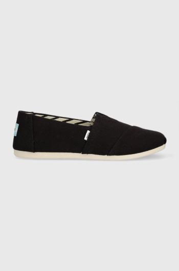 Espadrilky Toms Alpargata čierna farba, 10017732