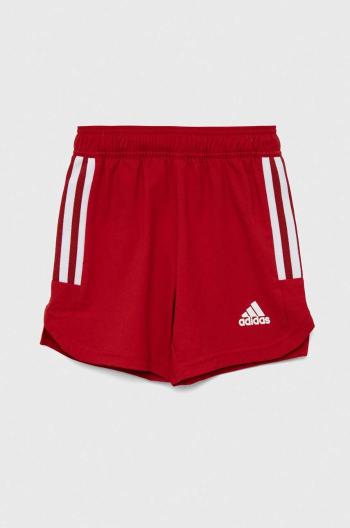 Detské krátke nohavice adidas Performance CON22 MD SHO Y červená farba, nastaviteľný pás