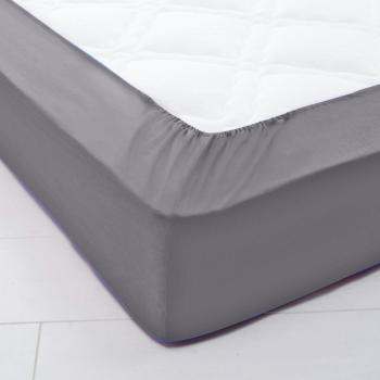 Blancheporte Jednofarebná napínacia posteľná plachta s hĺbkou rohov 40 cm zn. Colombine z dže antracitová 140x190cm