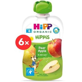 HiPP BIO Hippies kapsička Hruška-Jablko 6× 100 g (9062300433705)