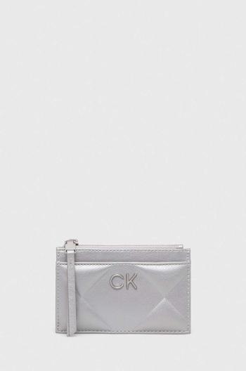 Peňaženka Calvin Klein dámska,strieborná farba,K60K611371