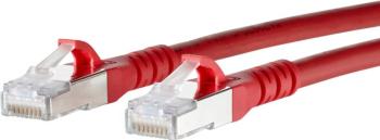 Metz Connect 1308453066-E RJ45 sieťové káble, prepojovacie káble CAT 6A S/FTP 3.00 m červená s ochranou 1 ks