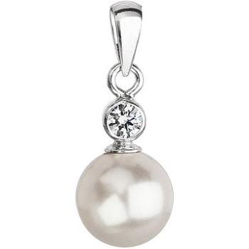 EVOLUTION GROUP 34201.1 biela perla prívesok dekorovaný kryštálmi Swarovski (8590962345759)