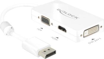 Delock 62655 DisplayPort / VGA / HDMI / DVI adaptér [1x zástrčka DisplayPort - 1x VGA zásuvka, HDMI zásuvka, DVI zásuvka