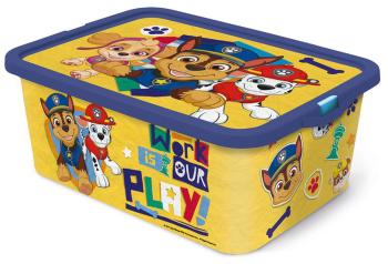 STOR Plastový úložný box s vekom Paw Patrol 13l žltý