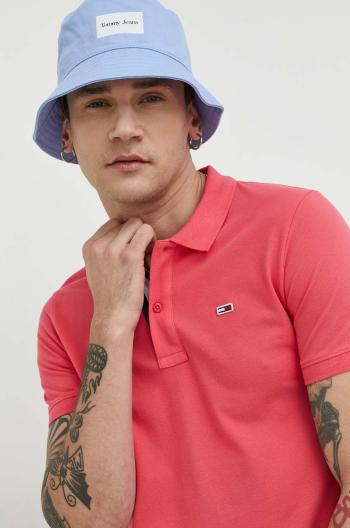 Bavlnené polo tričko Tommy Jeans jednofarebný