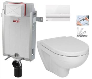 ALCADRAIN Renovmodul - predstenový inštalačný systém s bielym tlačidlom M1710 + WC JIKA LYRA PLUS + SEDADLO duraplastu SLOWCLOSE AM115/1000 M1710 LY5