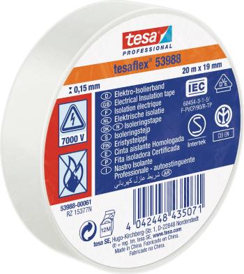 tesa  53988-00061-00 izolačná páska tesa® Professional biela (d x š) 20 m x 19 mm 1 ks