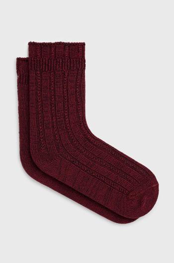 Ponožky Tommy Hilfiger dámske, bordová farba
