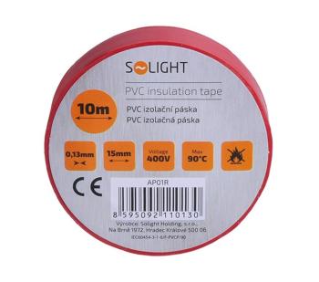 Solight Izolačná páska 15mm x 0,13 mm x 10m, červená AP01R