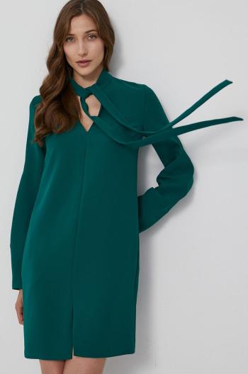 Šaty Victoria Victoria Beckham zelená farba, mini, rovné
