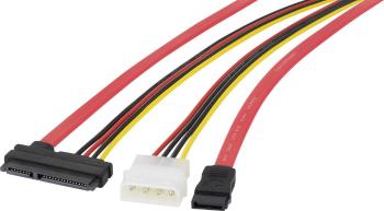 SATA II, IDE prepojovací kábel Renkforce RF-4212171, čierna, červená, žltá