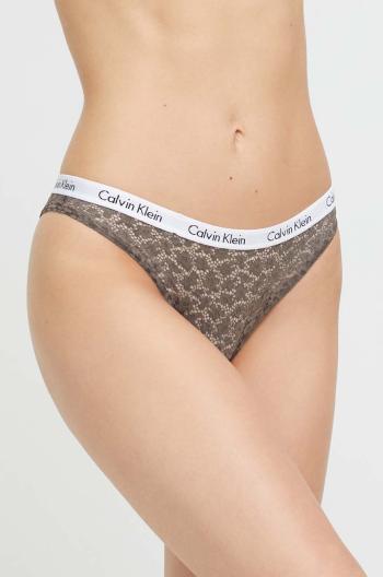 Brazílske nohavičky Calvin Klein Underwear zelená farba