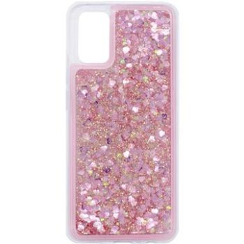iWill Glitter Liquid Heart Case pre Samsung Galaxy A02s Pink (DIP123_66)
