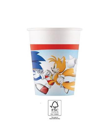 Papierové poháre - Sonic 200 ml 8 ks