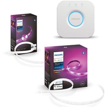 Hue Lightstrip Plus V4 EMEA 2 m base kit + Hue Lightstrip Plus V4 EMEA 1 m ext + Philips HUE Bridge