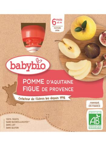 BABYBIO Pyré jablko figa 4x 90 g