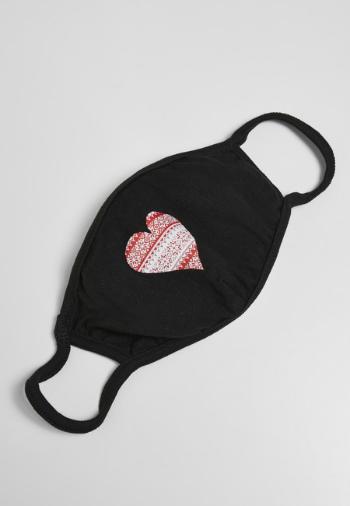 Urban Classics Christmas Heart Face Mask black - UNI