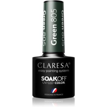 Claresa SoakOff UV/LED Color Take Me To The River gélový lak na nechty odtieň Green 805 5 g