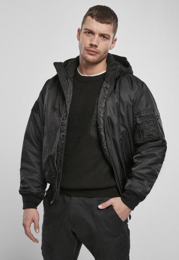 Brandit Hooded MA1 Bomber Jacket black - XL