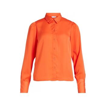 Vila  Shirt Renny L/S - Tigerlilly  Blúzka Oranžová