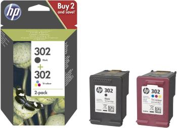 HP 302 Ink cartridge kombinované balenie originál čierna, zelenomodrá, purpurová, žltá X4D37AE sada náplní do tlačiarne