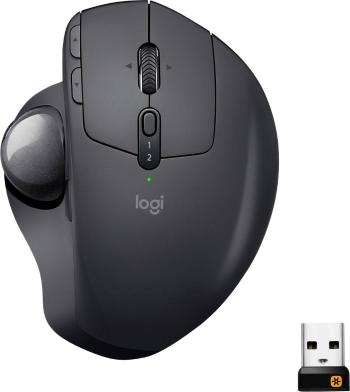 Logitech MX Ergo #####Kabelloser Trackball Bluetooth®, bezdrôtový optická čierna 8 null 380 dpi ergonomická, integrovaný