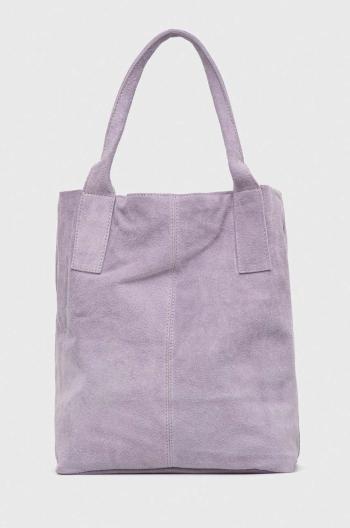 Semišová kabelka Answear Lab fialová farba