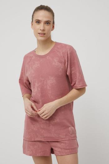 Pyžamové tričko Calvin Klein Underwear Ck One ružová farba,