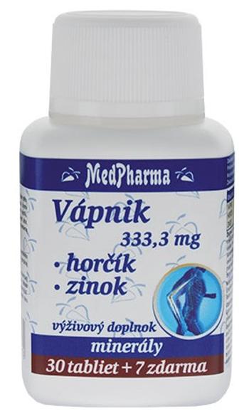 MedPharma Vápnik 333,3 mg + Horčík + Zinok 37 tabliet
