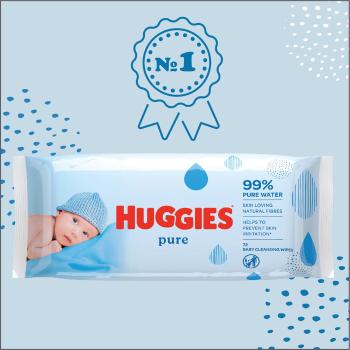 HUGGIES® Vlhčené obrúsky Pure Triplo 56x3 ks