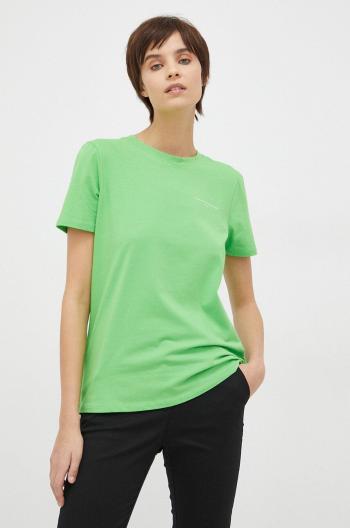 Tričko Tommy Hilfiger dámsky, zelená farba