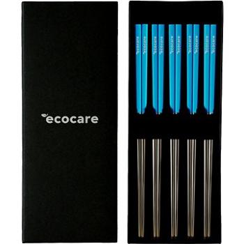 ECOCARE Kovové Sushi paličky Box Silver-Blue 10 ks (0750122452125)