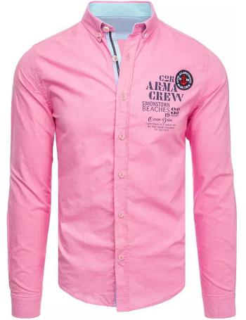 Ružová košeĺa s potlačou vel. XL