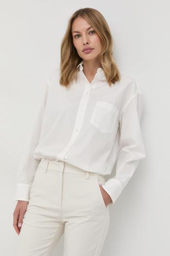 Bavlnená košeľa Weekend Max Mara dámska, biela farba, regular, s klasickým golierom