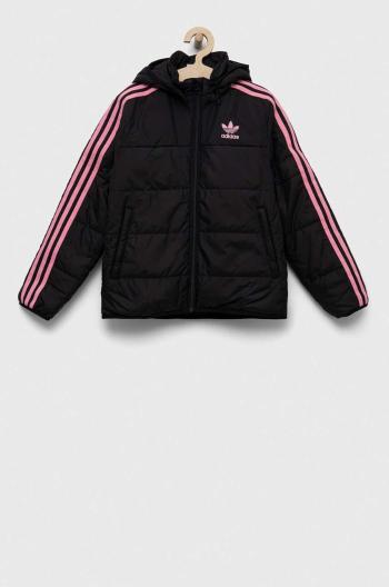 Detská bunda adidas Originals čierna farba