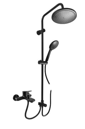 SLEZAK-RAV - RAV - Vodovodné batérie vaňová COLORADO s hlavovou a ručnou sprchou, Farba: čierna matná, Rozmer: 150 mm CO254.5 / 3CMAT