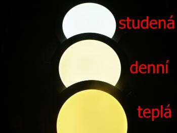 T-LED Čierny vstavaný LED panel guľatý 120mm 6W Farba svetla: Studená biela 102132