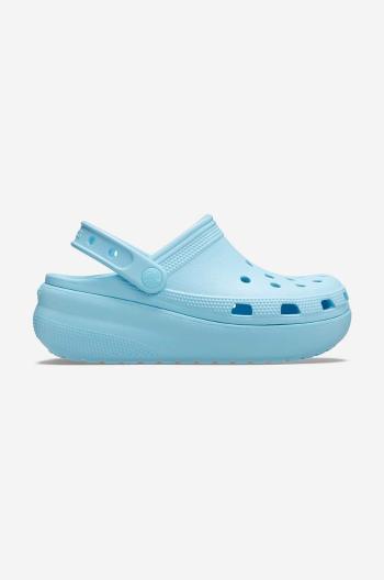 Detské šľapky Crocs tyrkysová farba