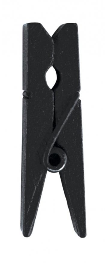 Santex Drevené štipce - jednofarebné 24 ks Farba: čierna