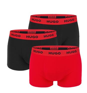 HUGO - 3PACK boxerky red & black combo-XL (99-107 cm)