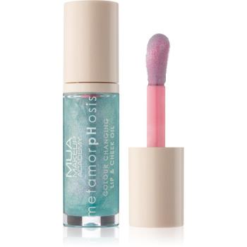 MUA Makeup Academy Metamorphosis olejový lesk na pery na pery a líca vône Mermaid (Raspberry) 7 ml