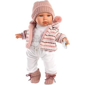 Llorens 42406 Baby Júlia – reálna bábika so zvukmi a mäkkým látkovým telom – 42 cm (8426265424061)