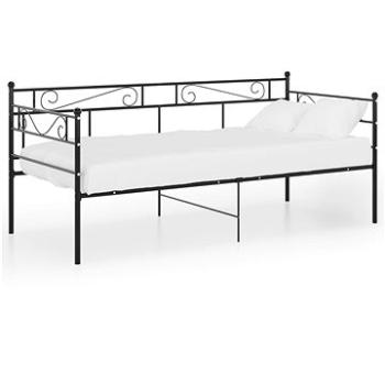 Shumee Rám rozkladacej postele čierny kovový 90 × 200 cm, 324767